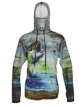 Cognito Brands Sunpro hoodie featuring a detailed front graphic of a brook trout for fishing enthusiasts.