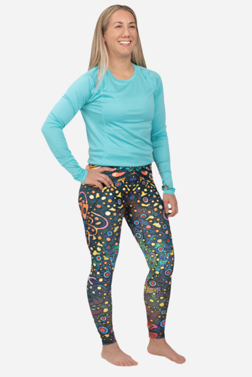 FisheWear Brookie Signature Leggings in black with a high waistband and sleek, stretchy fabric for active or casual wear.