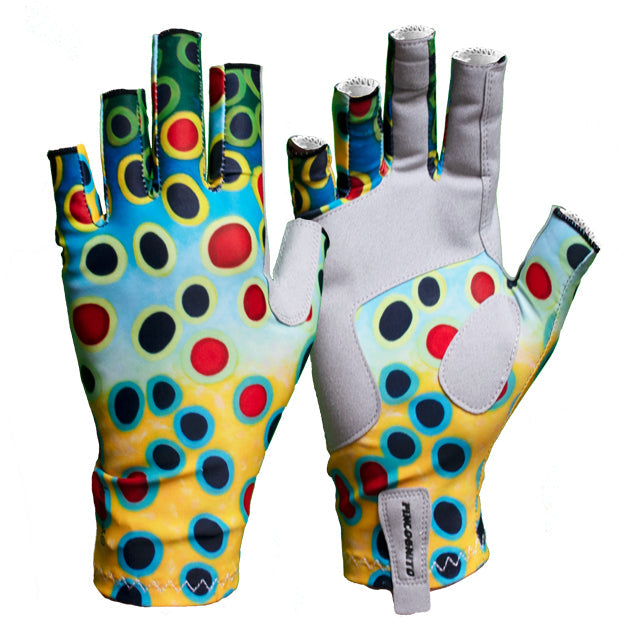 Fin-Flank Brown Trout Sun Gloves - OVERLANDERS Outfitter