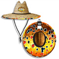 Brown Trout2 Fish Print Patterned Straw Sun Hat - OVERLANDERS Outfitter