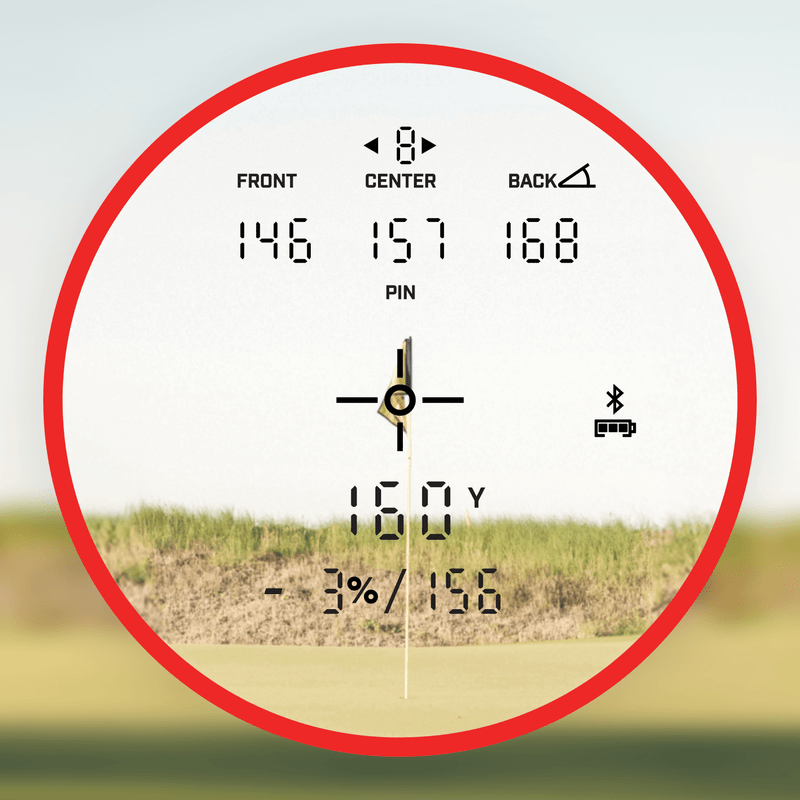 ParWestGolf Bushnell Tour Hybrid Laser Rangefinder displaying digital distance readout and ergonomic design for golf distance measurement