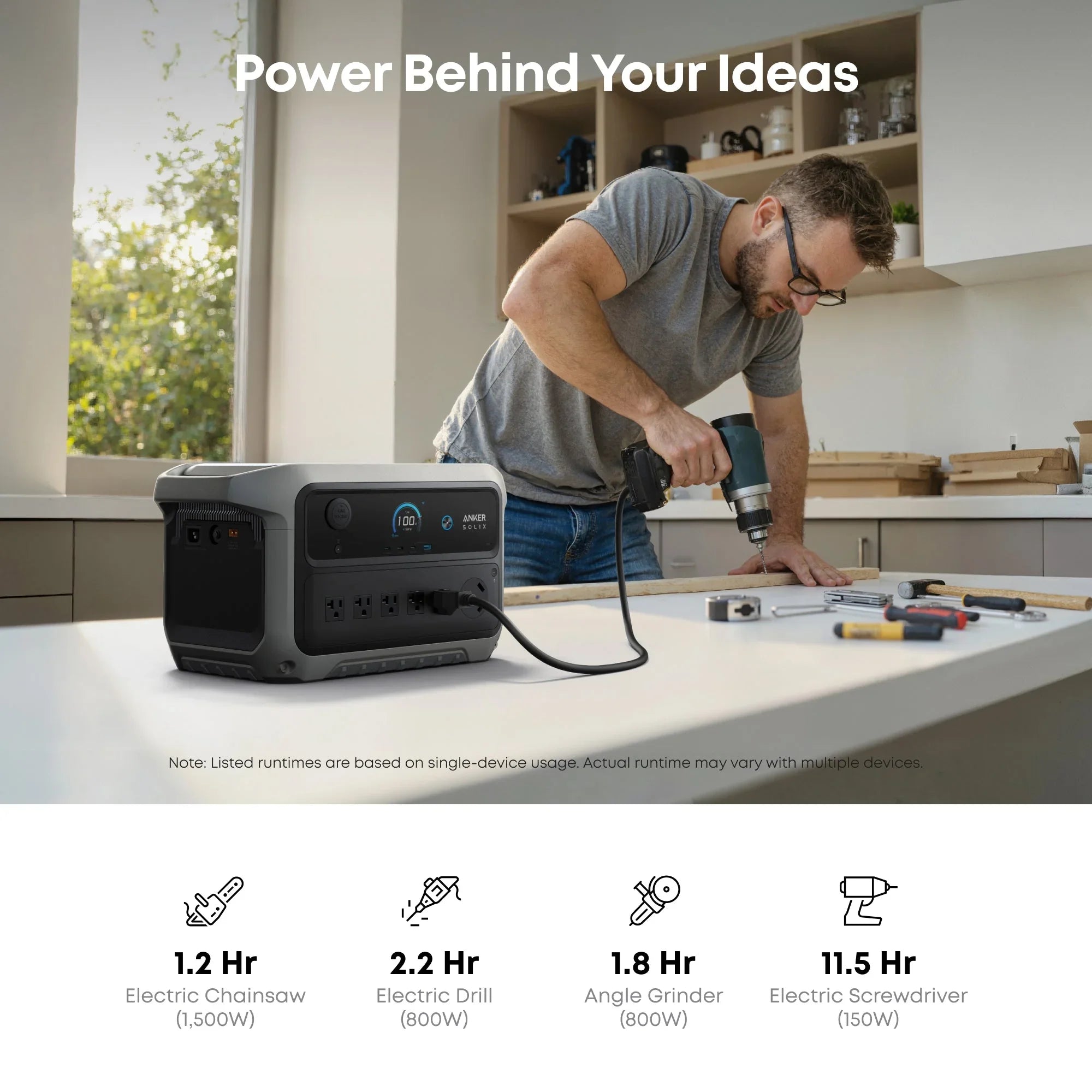 Anker SOLIX C2000 Gen2 Portable Power Station + 400w Solar Panel + Car Alternator Charger - We The Collective