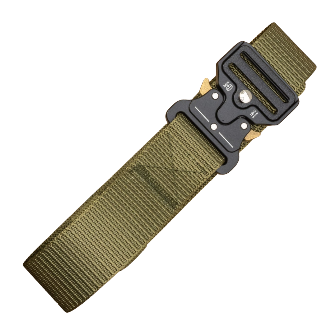 Canvas EDC belt by Americana Pipedream Apparel, featuring durable fabric and a classic design for everyday use.