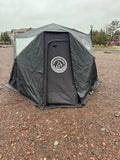 Full cover for North Shore Sauna Nova 6 tent, featuring durable fabric and secure fit for outdoor protection.
