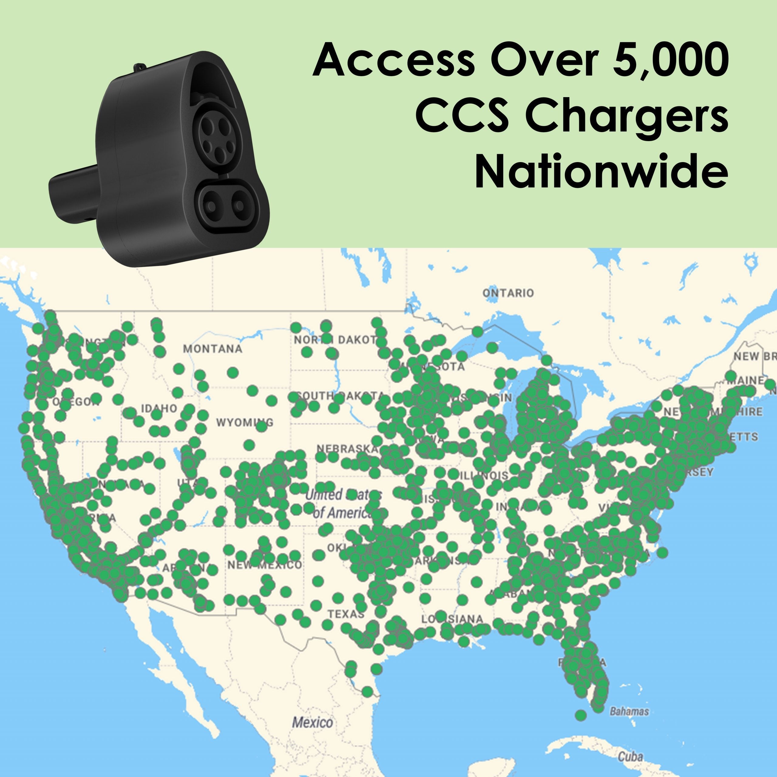 Rexing CCS to Tesla EV charging adapter connected to a vehicle, showing a compact black connector for electric vehicle charging.