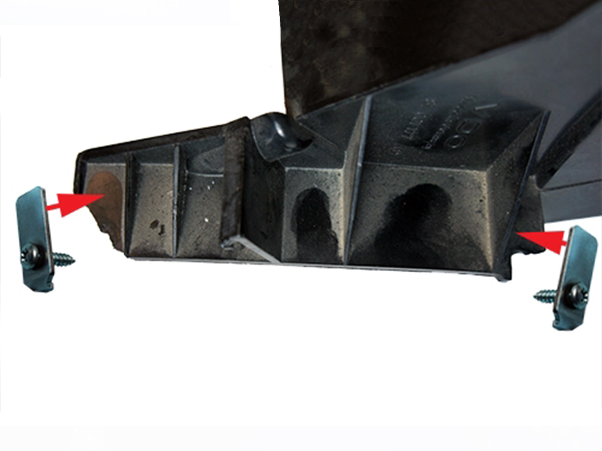 GoWesty instrument cluster mounting tab kit installed in a 1980-91 Vanagon, showing secure placement for the cluster.