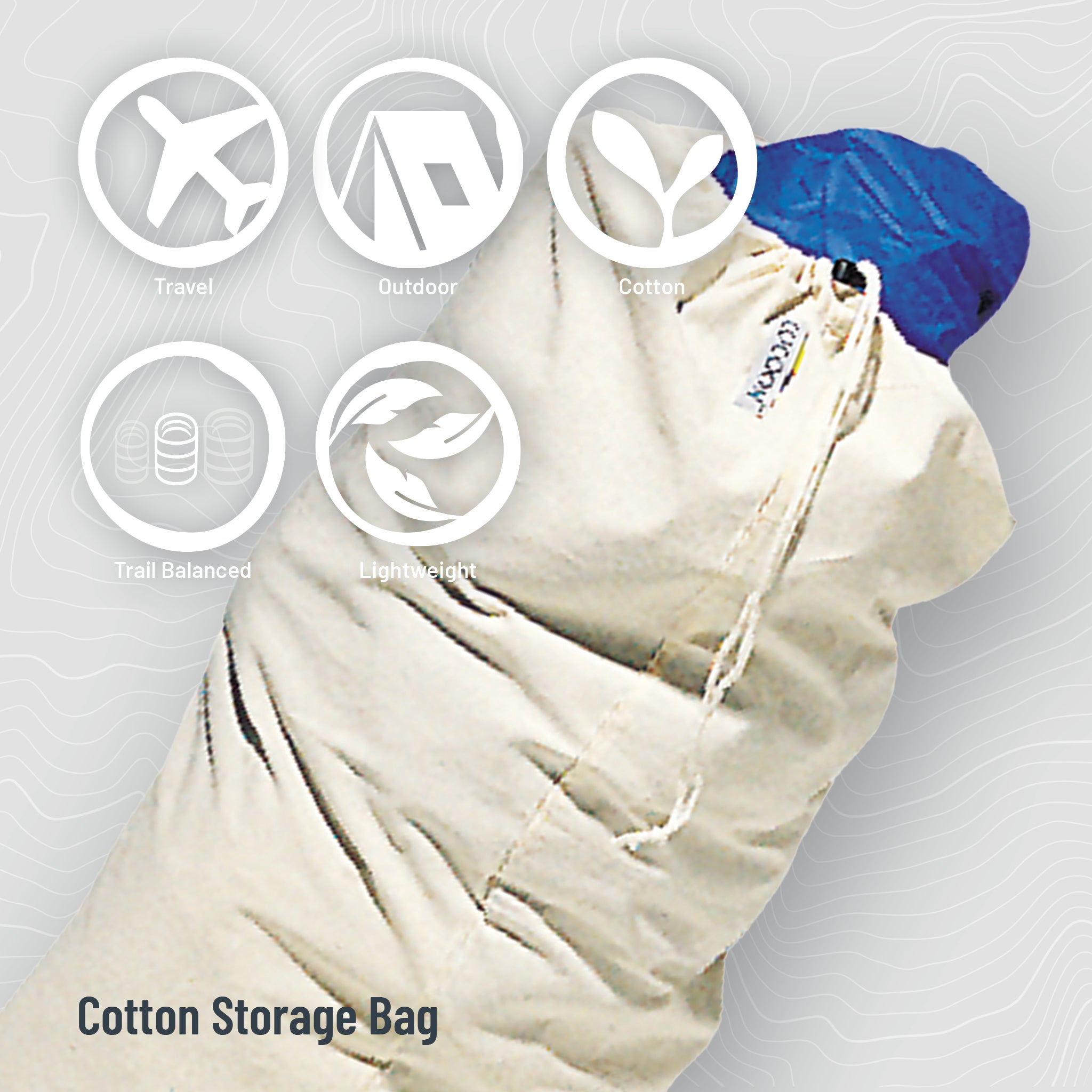 COCOON Sleeping Bag Storage Sack - Breathable Cotton 67L - We The Collective