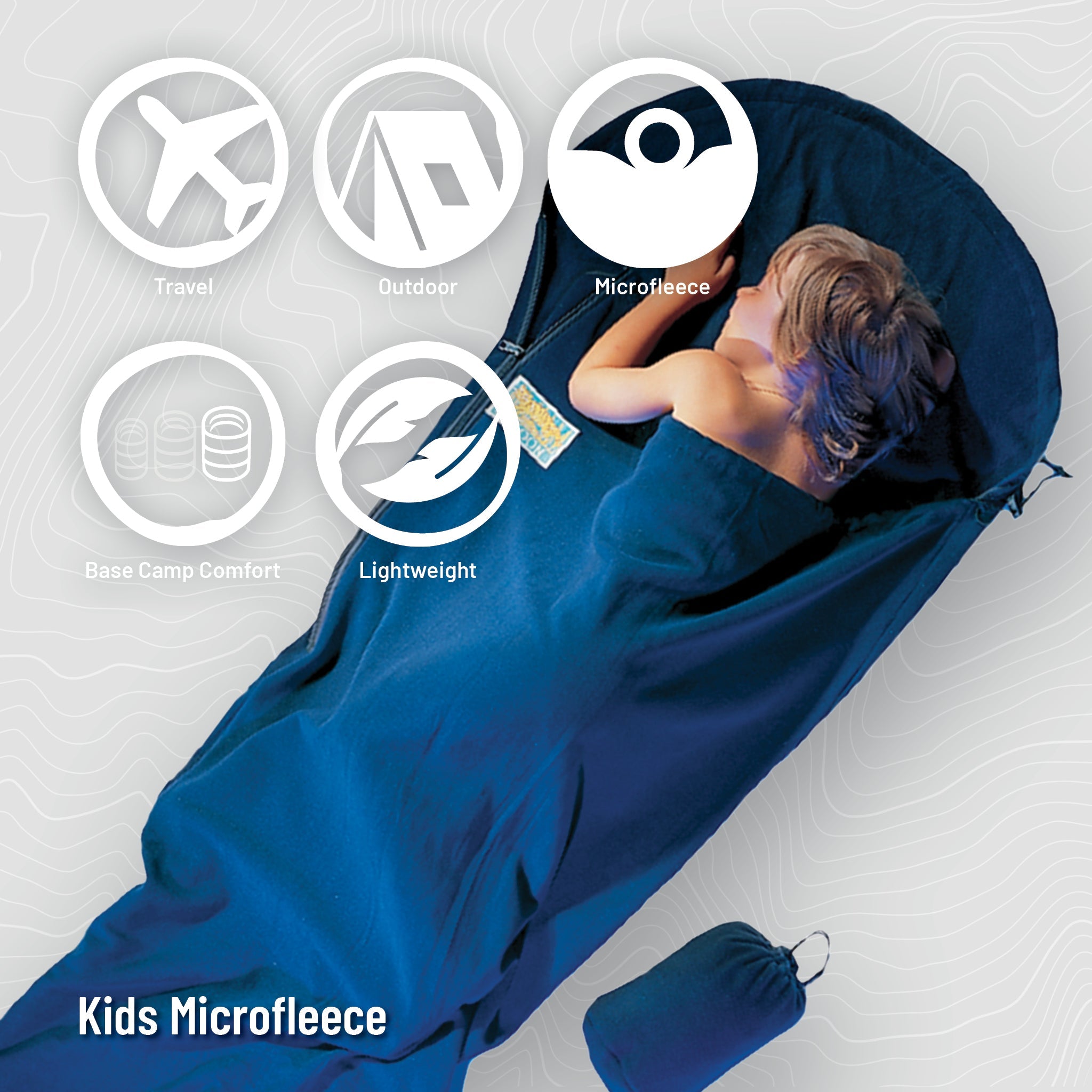 Kids microfleece jacket by COCOON, featuring soft, cozy fabric and a vibrant design suitable for children.
