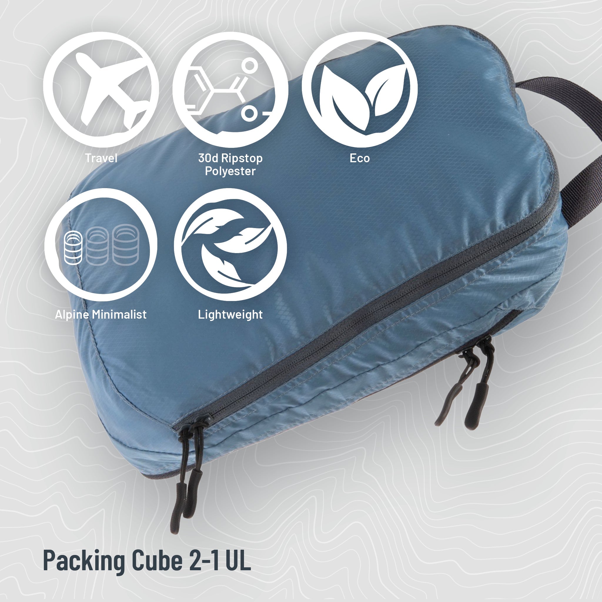 Light two-in-one separated packing cube by COCOON for organized travel storage with multiple compartments.