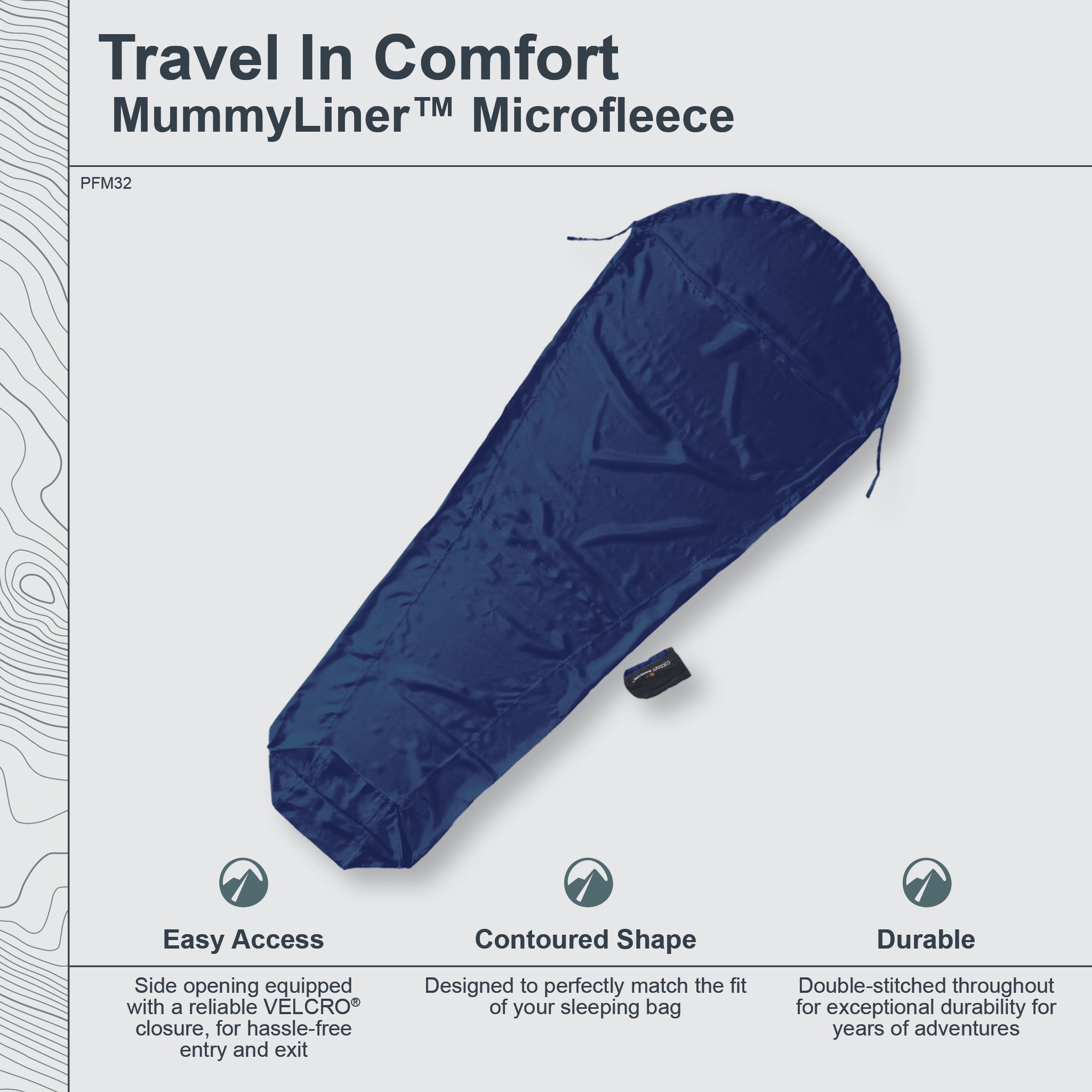 MummyLiner™ Microfleece - Dark Petrol - OVERLANDERS Outfitter