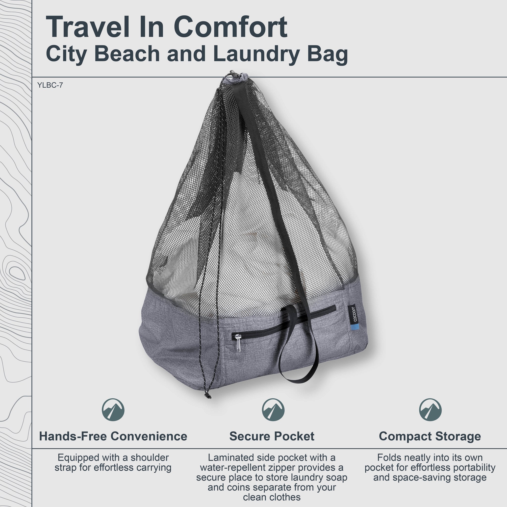 COCOON traveler and city laundry bag with compact, lightweight design and multiple compartments for easy organization.