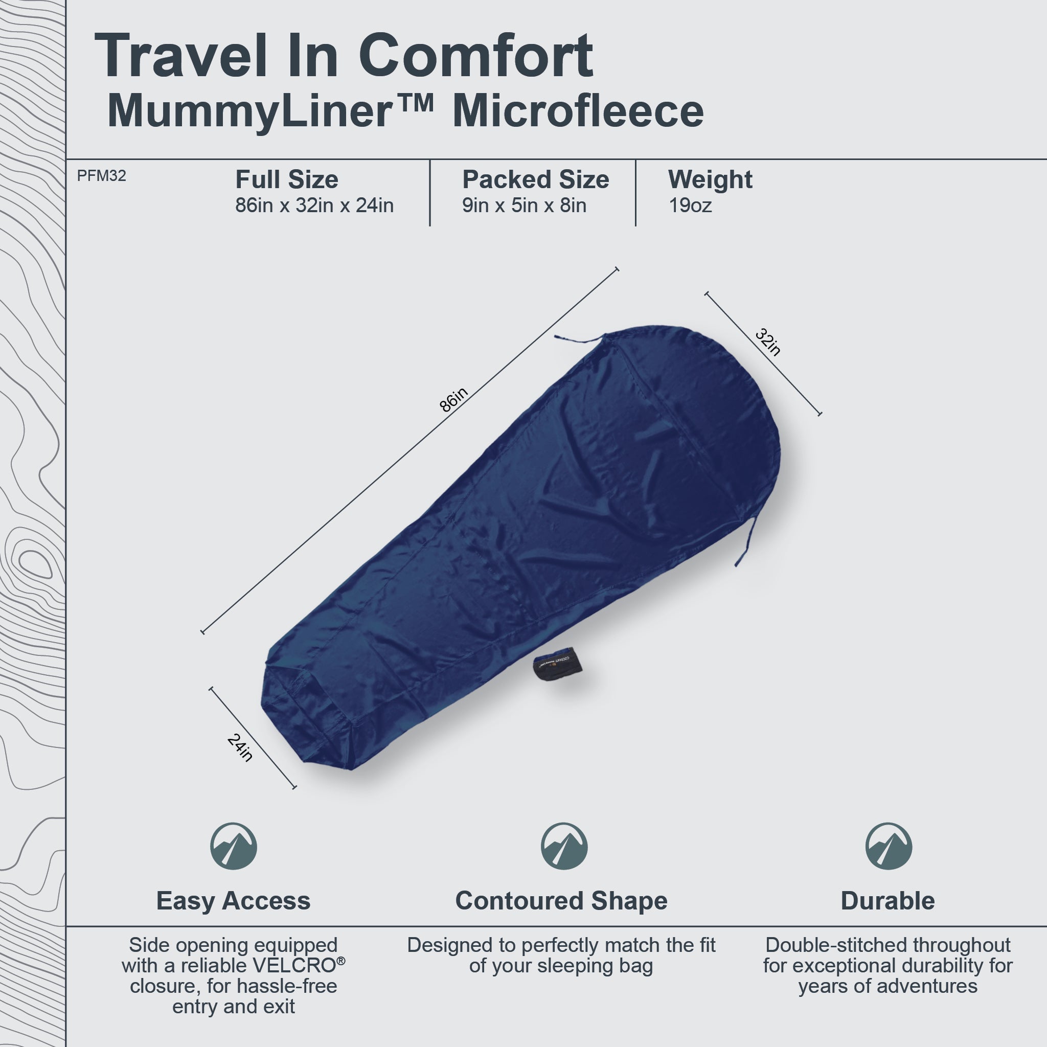 MummyLiner™ Microfleece - Dark Petrol - OVERLANDERS Outfitter