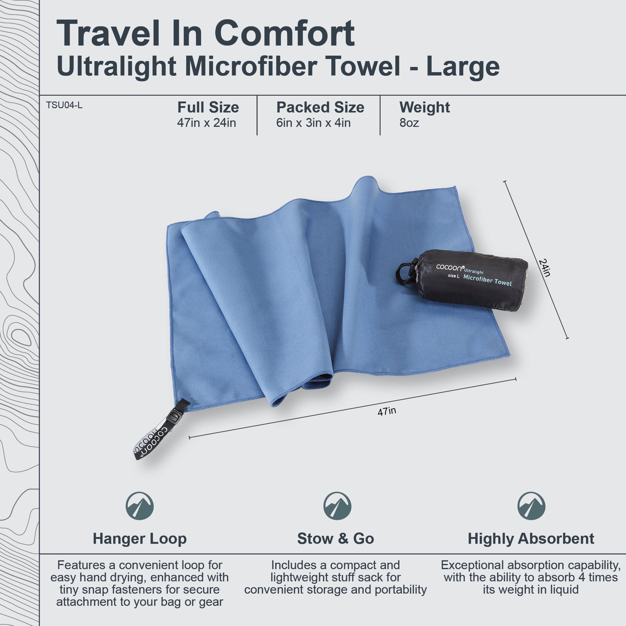 Ultralight Microfiber Towel - OVERLANDERS Outfitter