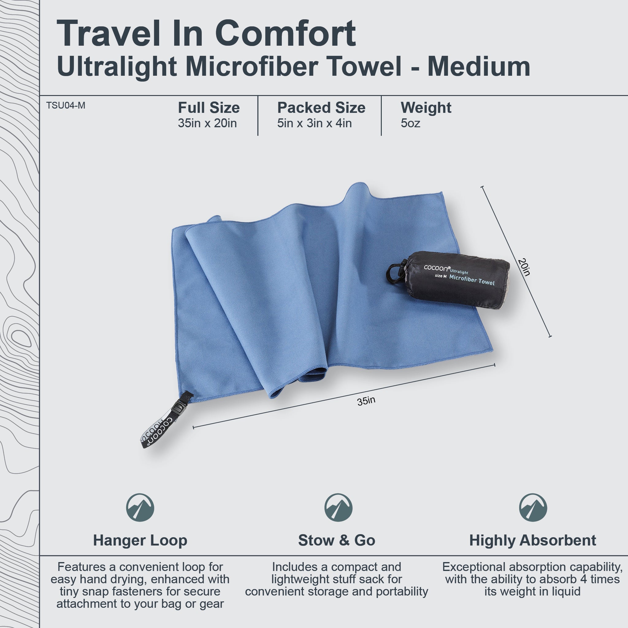 Ultralight Microfiber Towel - OVERLANDERS Outfitter