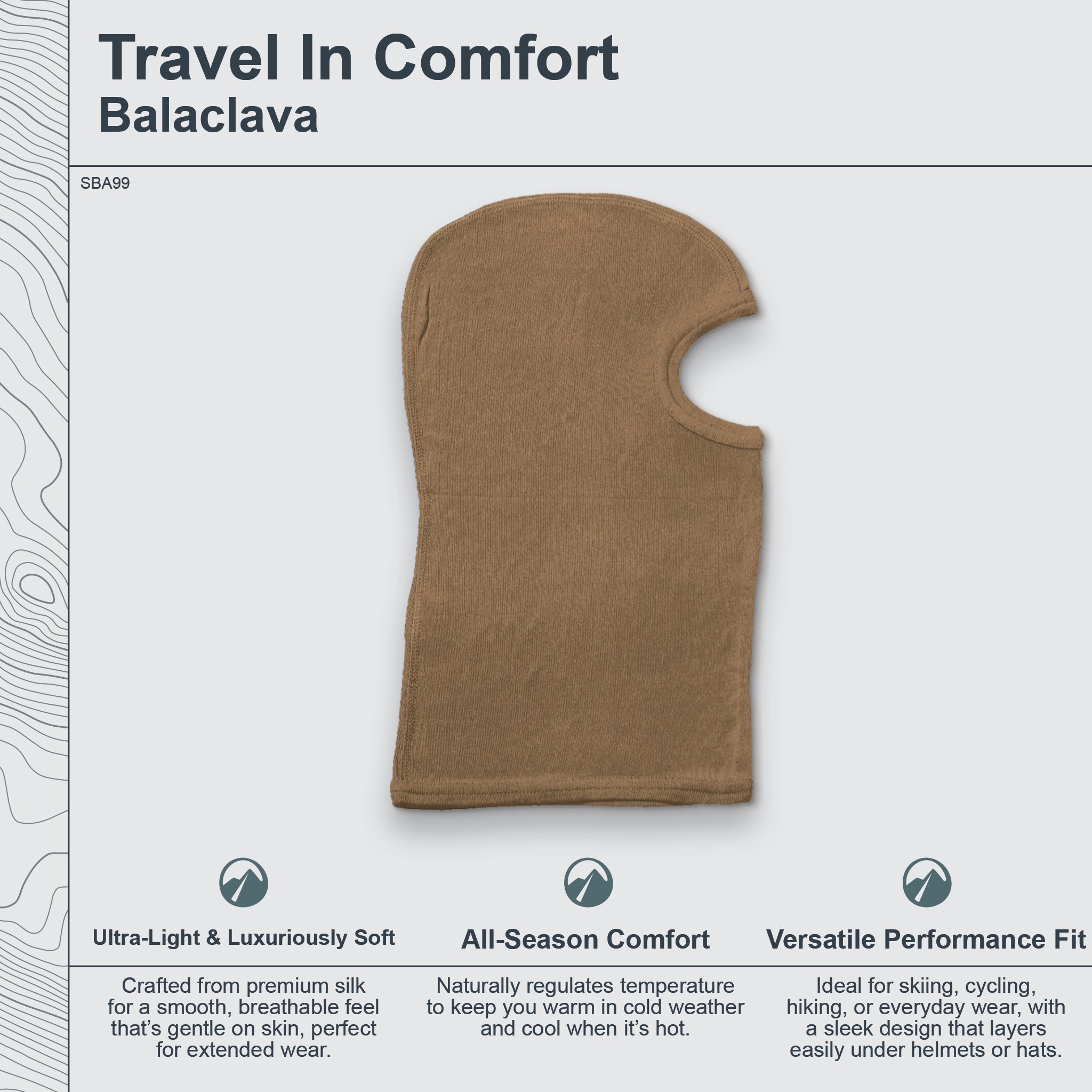 Silk Balaclava - Tan - One Size - OVERLANDERS Outfitter