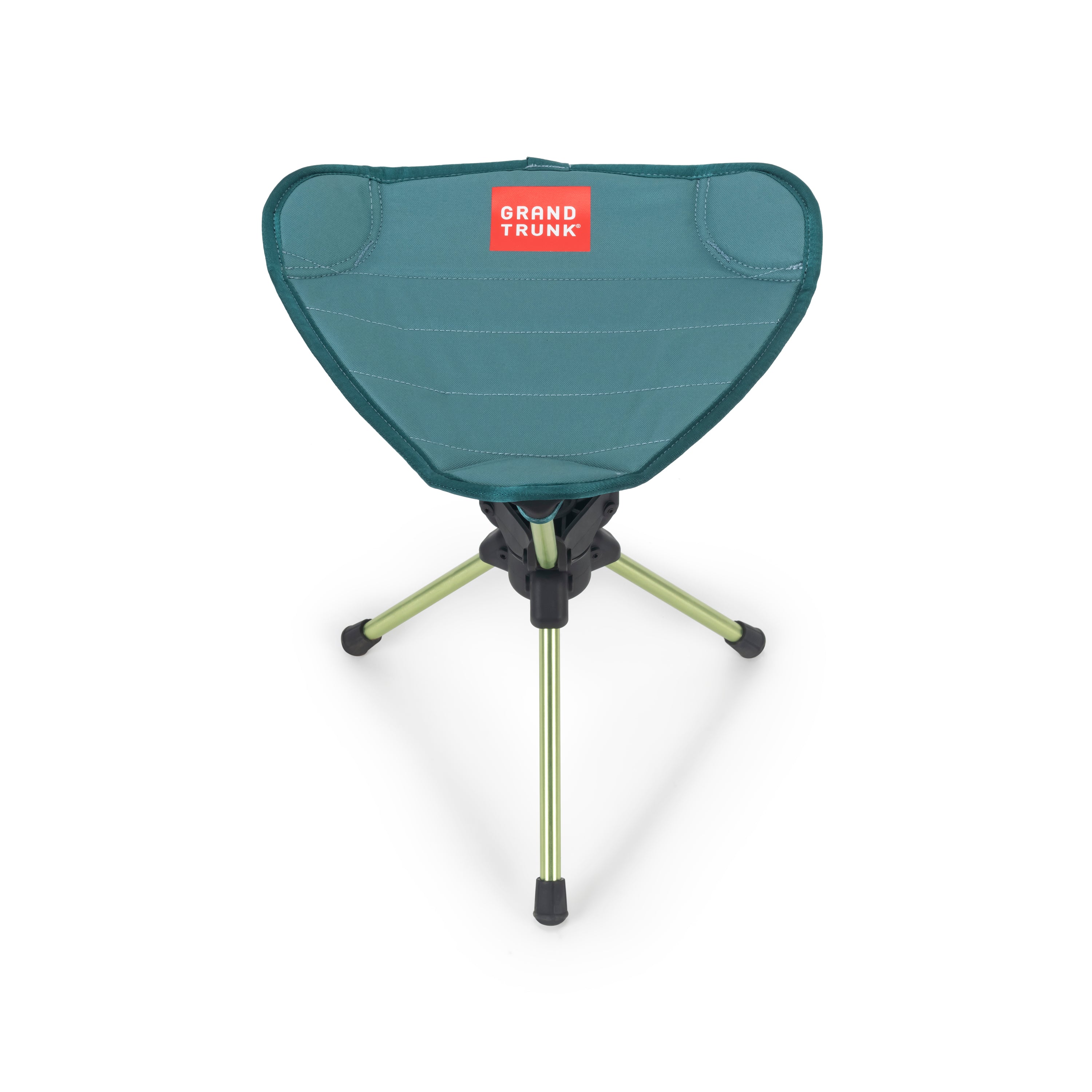 GrandTrunk Compass 360° swivel stool in outdoor setting, showcasing its comfortable design and sturdy build.