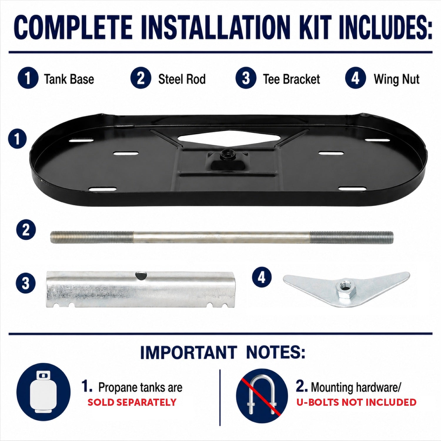 Flame King 20lb Rack for Dual Propane Tank RVs & Trailers