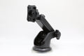 Rexing suction cup mount securely holds CPDuo-9 dash cam on windshield with adjustable angle for optimal viewing.