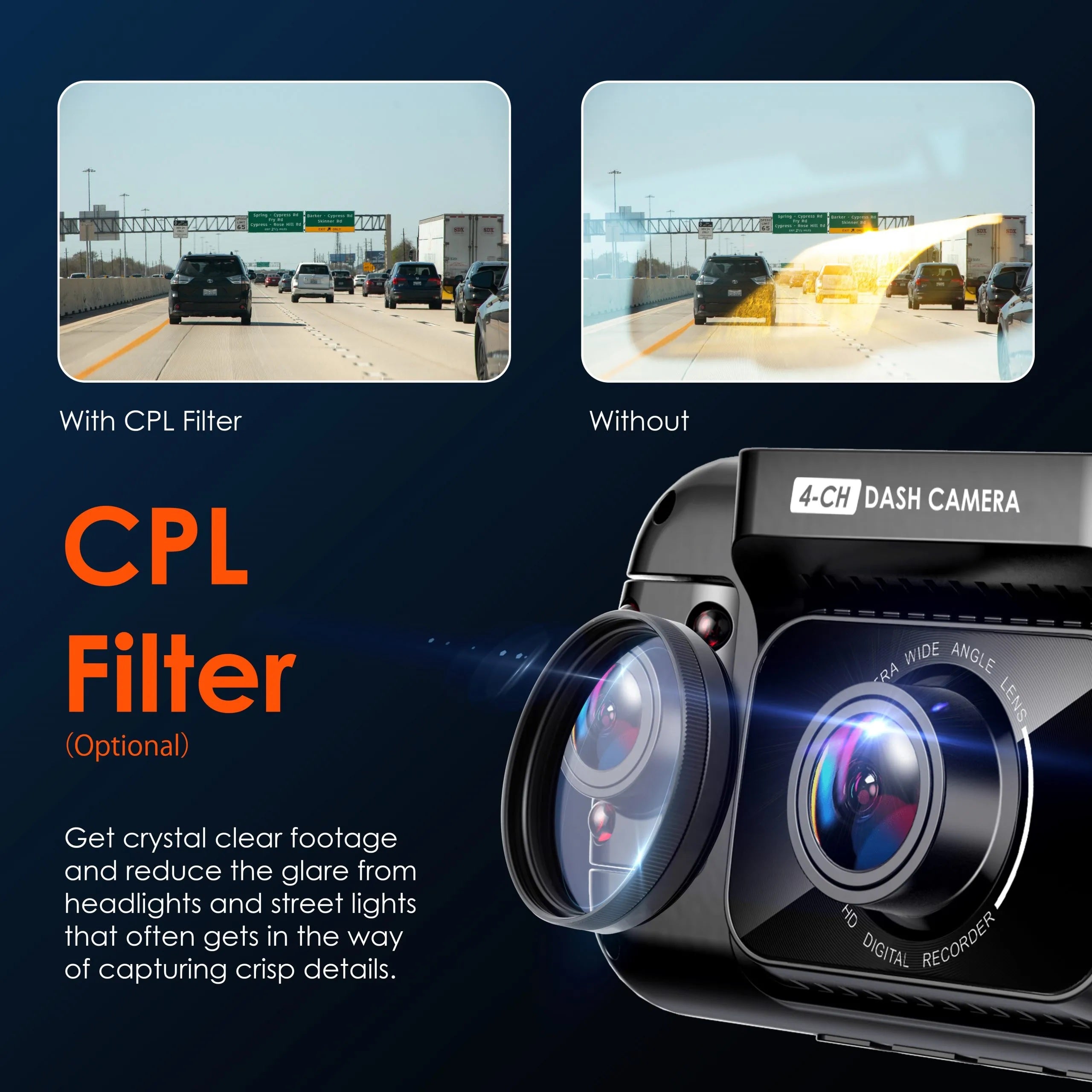 Rexing Ultra-Slim CPL Circular Polarizer Filter for R4 Dash Cam - OVERLANDERS Outfitter