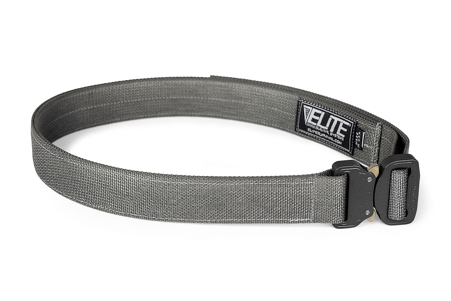 Elite Survival Systems Cobra Belt with durable webbing and Cobra buckle, shown in dark green.