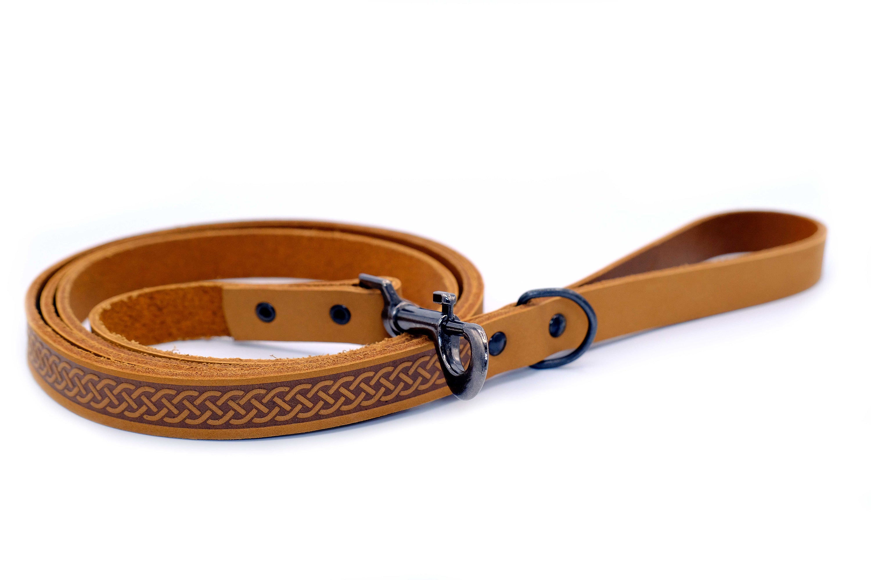 Euro-Dog Collars and Leads Celtic Sport leather dog collar and leash set, durable and stylish for active dogs.
