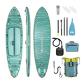 iROCKER US CX ULTRA™ 3.0 paddle board on water, showcasing its sleek reef-colored design and sturdy construction.