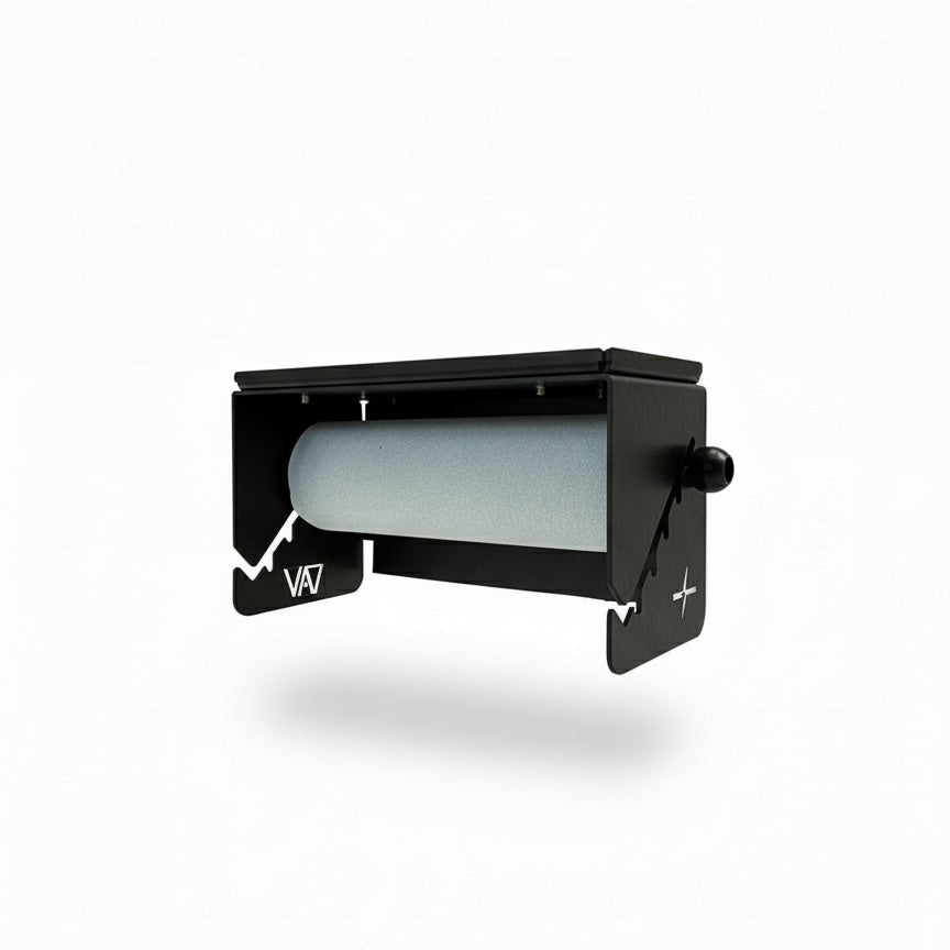 Canyon Paper Towel Holder by Canyon Adventure Vans, made in Utah, featuring a rustic metal design for kitchen or countertop use.