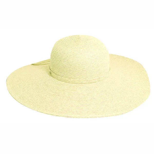 Womens straw sun hat from Scala Cape May by HatCountry, featuring a wide brim and natural woven straw material.