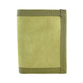 Recycled Firefighter Captain Wallet in combat leather, featuring a Coyote and Multicam interior, durable and stylish leather wallet