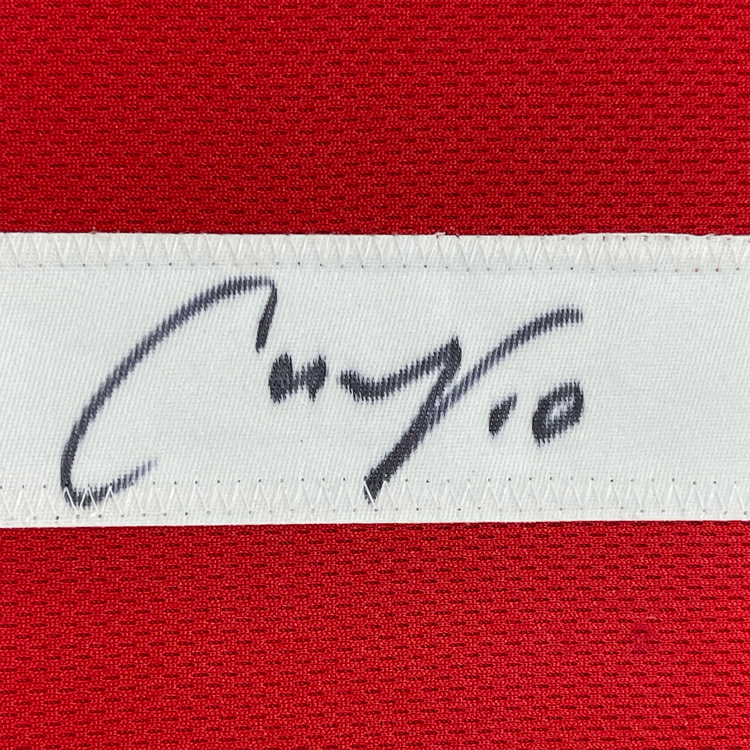 Framed Autographed/Signed Carli Lloyd 35x39 Red Soccer Team USA World Cup Jersey JSA COA - OVERLANDERS Outfitter