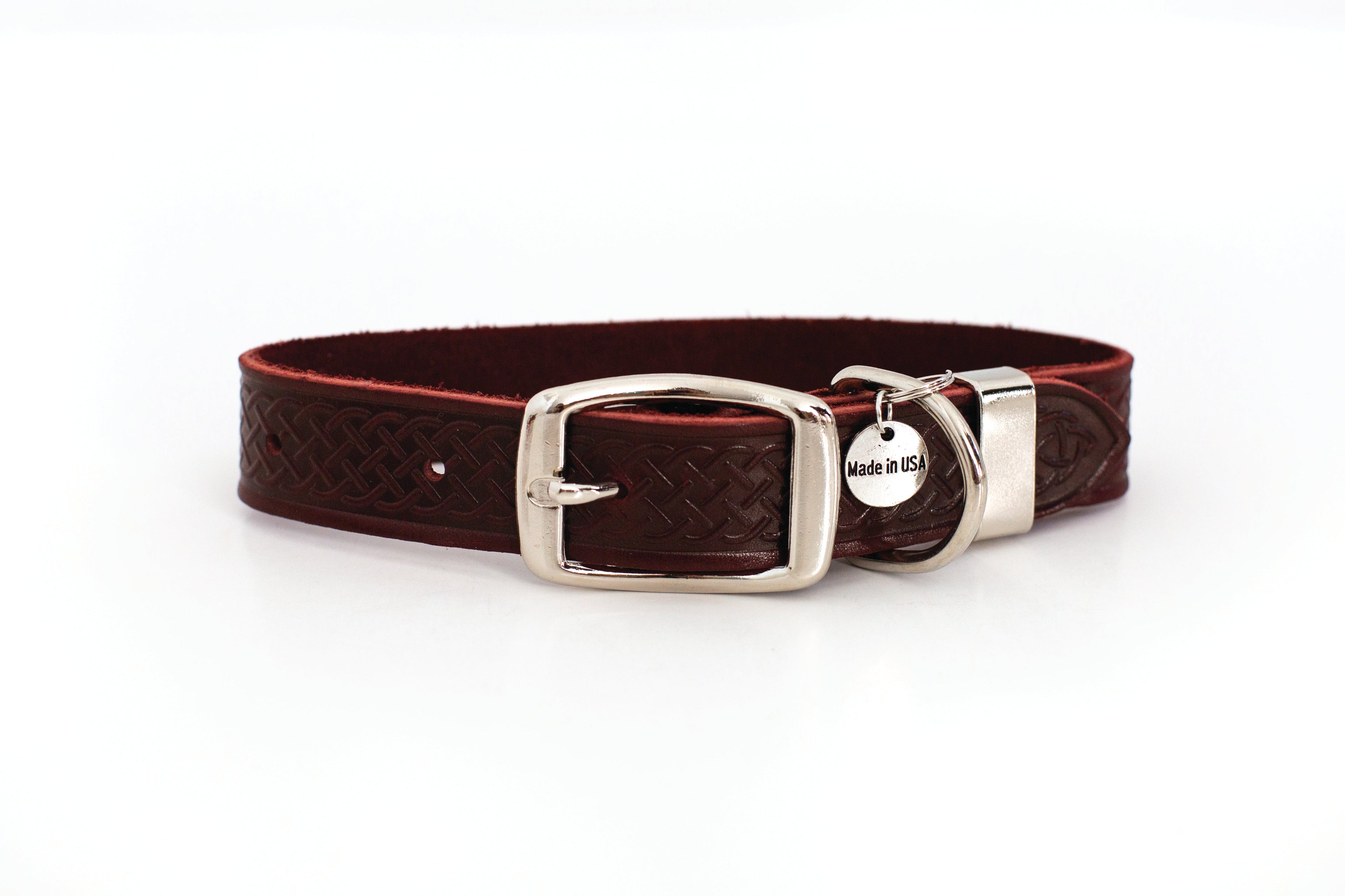 Celtic Double Buckle Style Leather Dog Collar - OVERLANDERS Outfitter