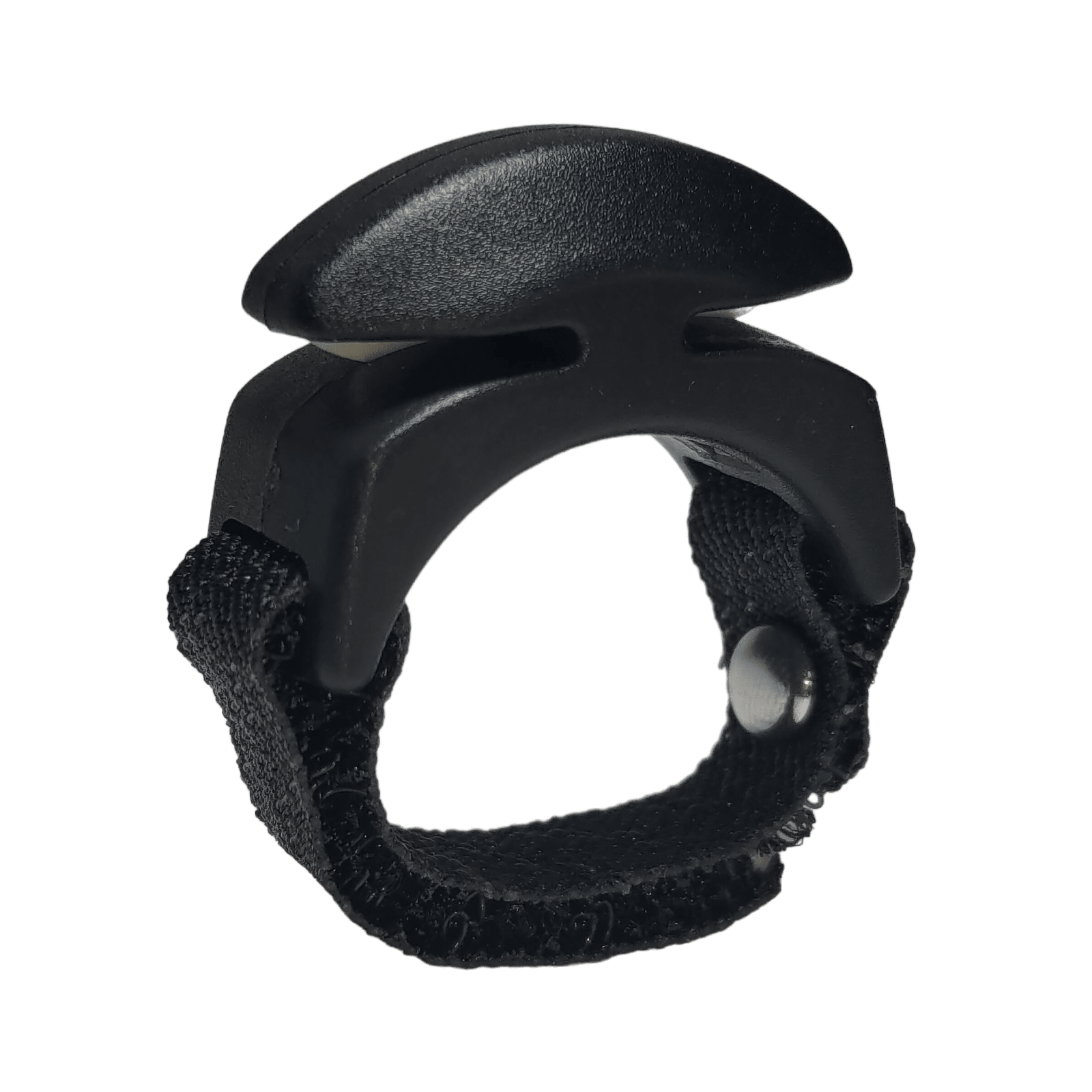 Black Line Cutterz ceramic blade ring displayed on a white background, showcasing its sleek design and cutting edge.