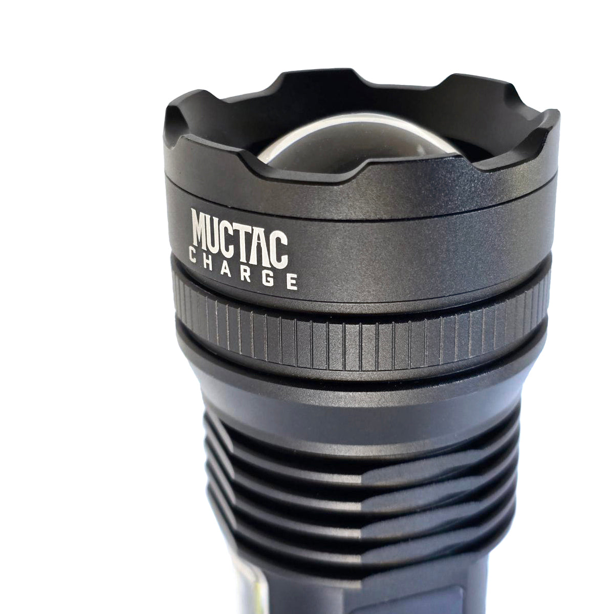 MUCTUP Muctac CHARGE LED flashlight with zoom function, aluminum alloy body, USB charging port, IP65 waterproof, 5000+ LMS brightness