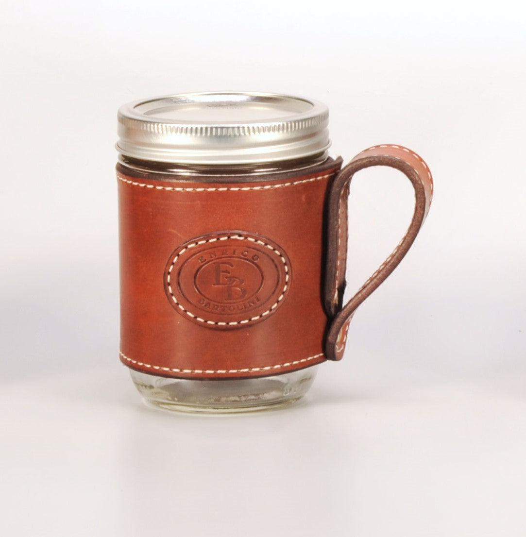 Enrico Bartolini Leather Mason Jars - We The Collective