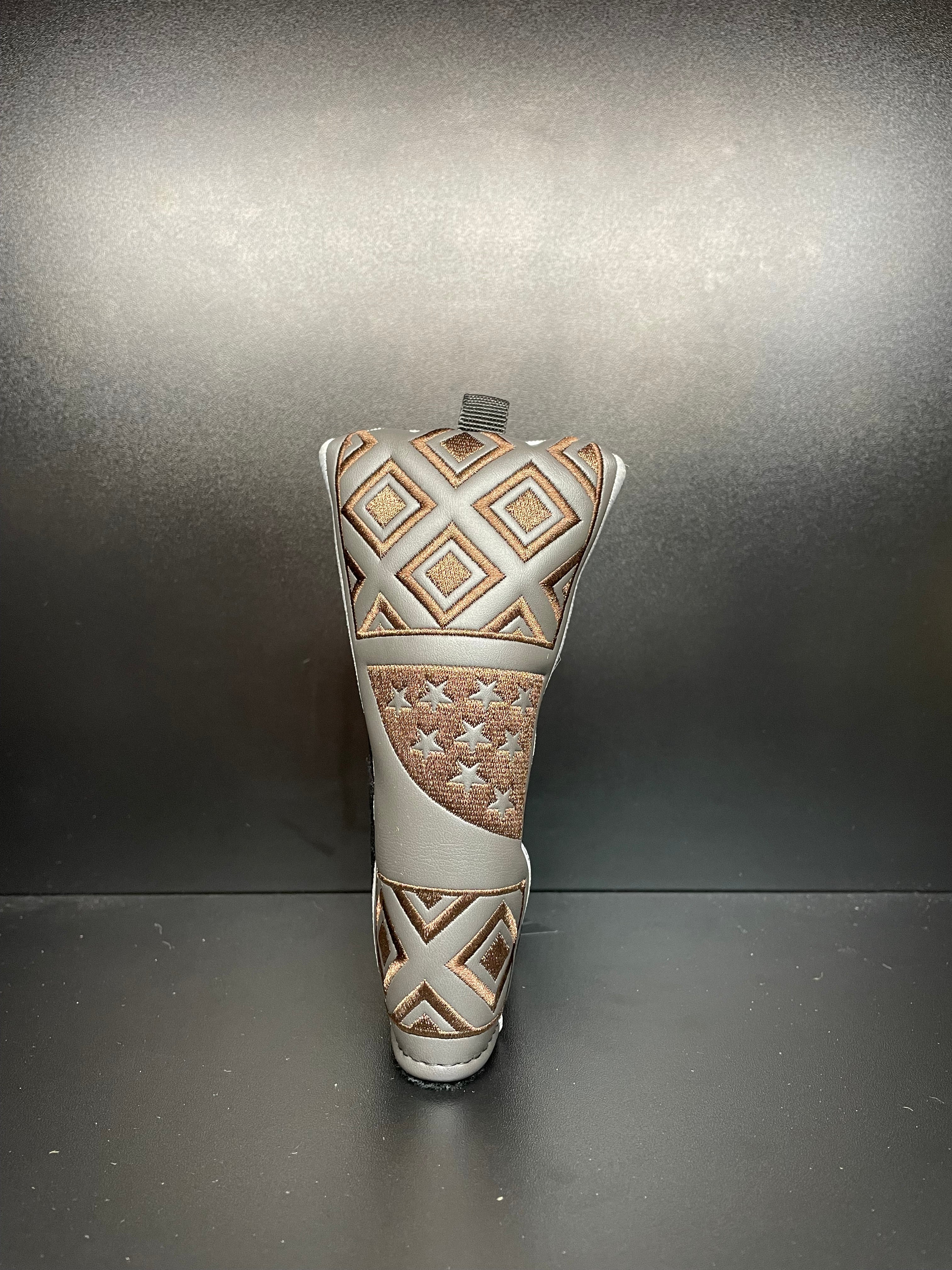 ParWestGolf Chuck Canvas Shoe Golf Club Headcover showing a fun, detailed shoe design in beige and brown fabric for clubs.
