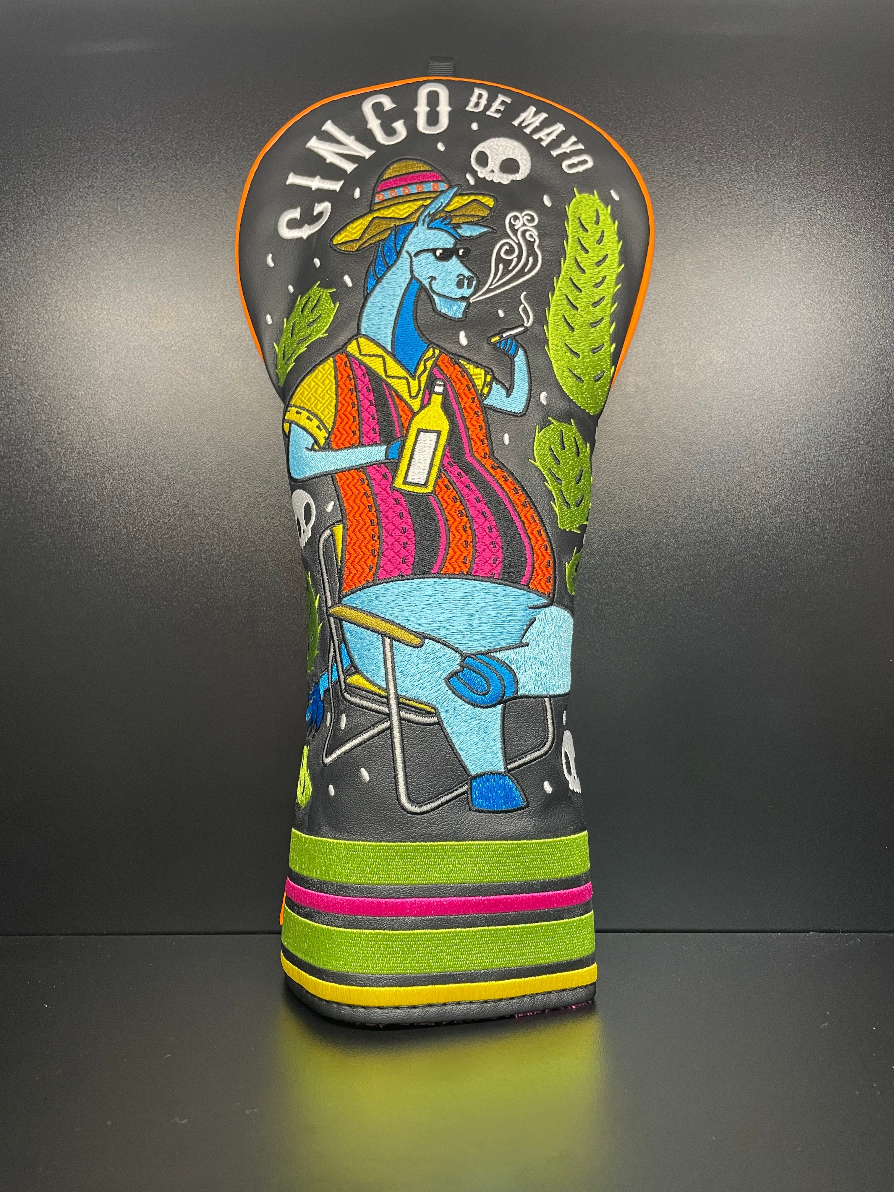 ParWestGolf Cinco De Mayo 2.0 golf club headcover featuring colorful Mexican-themed design and festive details.
