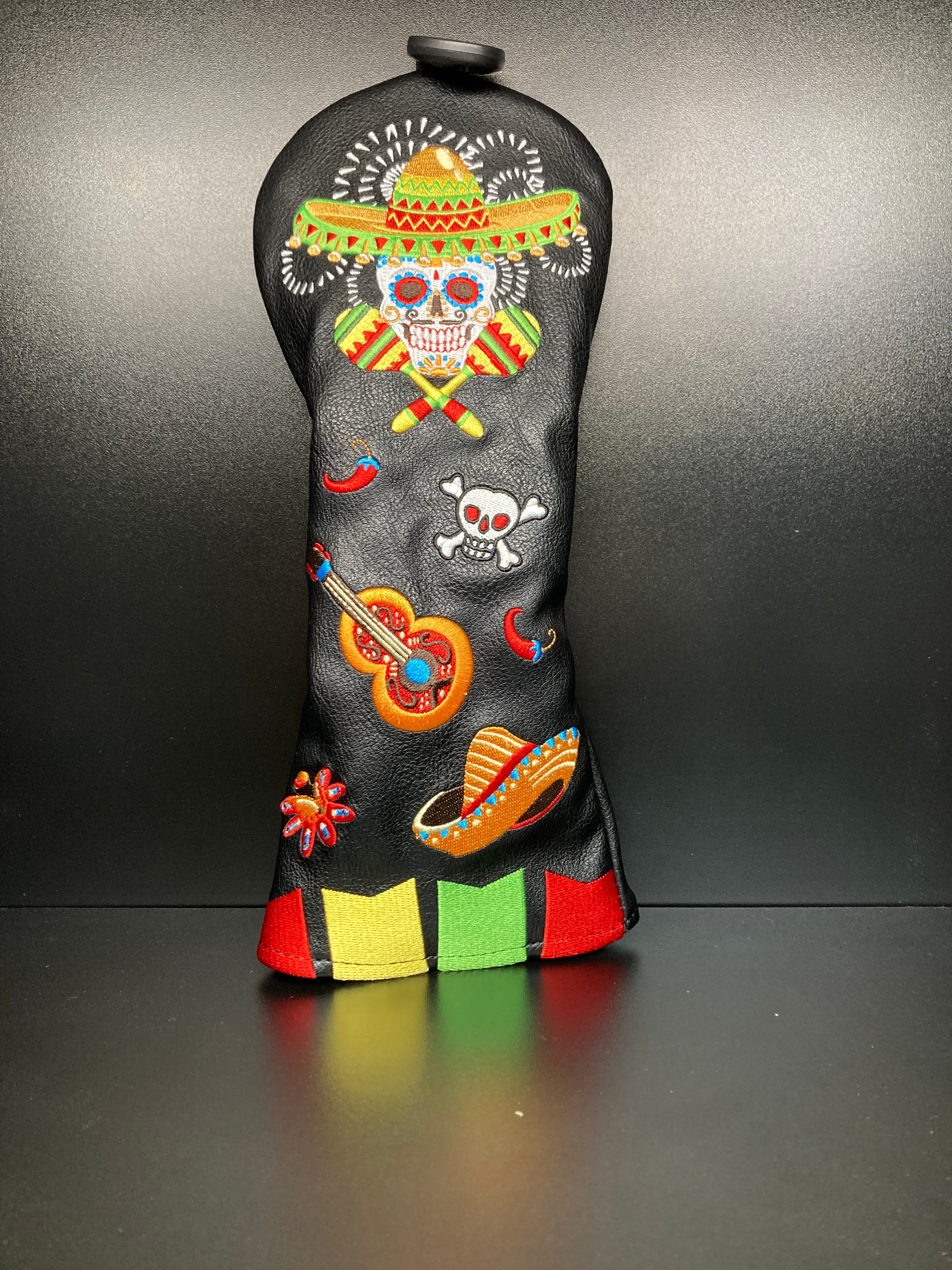 ParWestGolf Cinco de Mayo-themed golf club headcover with festive colorful design and embroidered details.