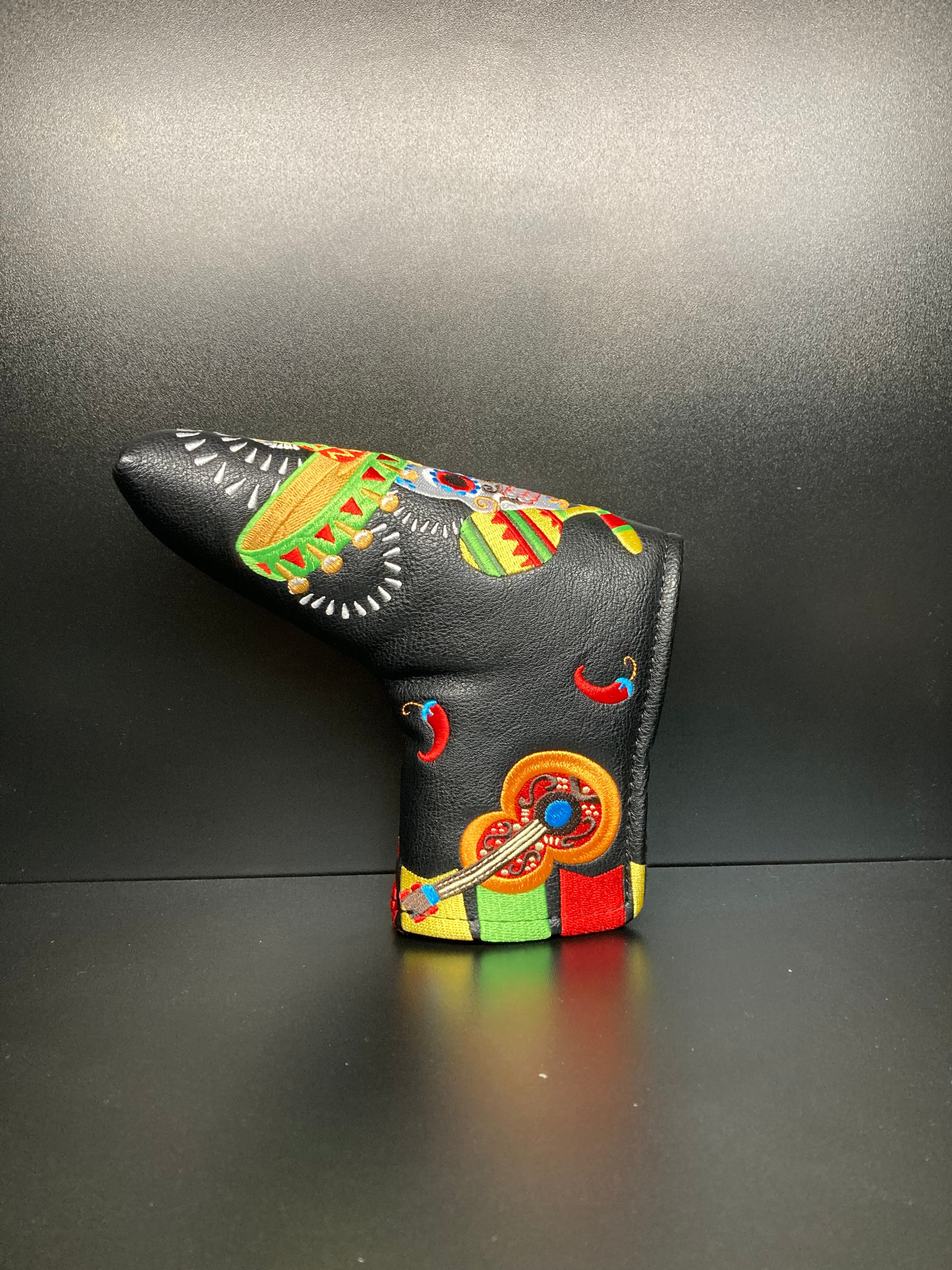 Cinco de Mayo-themed golf club headcover by ParWestGolf featuring festive Mexican design and vibrant colors.