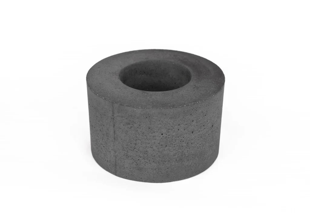 Classic Cylinder Concrete Fire Pit by City Bonfires, showcasing a sleek, modern design with a smooth concrete finish.
