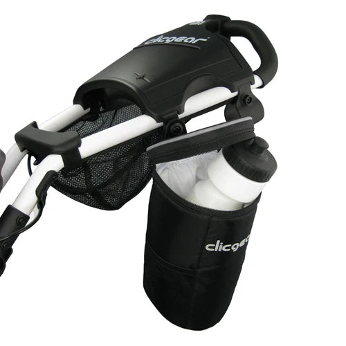 ParWestGolf Clicgear Cooler Tube accessory for golf carts, black insulated tube with lid for keeping drinks cool.