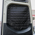 Canyon Adventure Vans CLIMA-SHADE™ insulated rear window covers set for enhanced vehicle insulation and privacy.