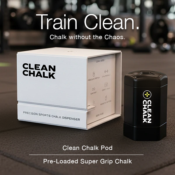 Clean Chalk Clean Chalk Pod magnetic chalk dispenser with closed lid, mess-free design for easy chalk storage and use.