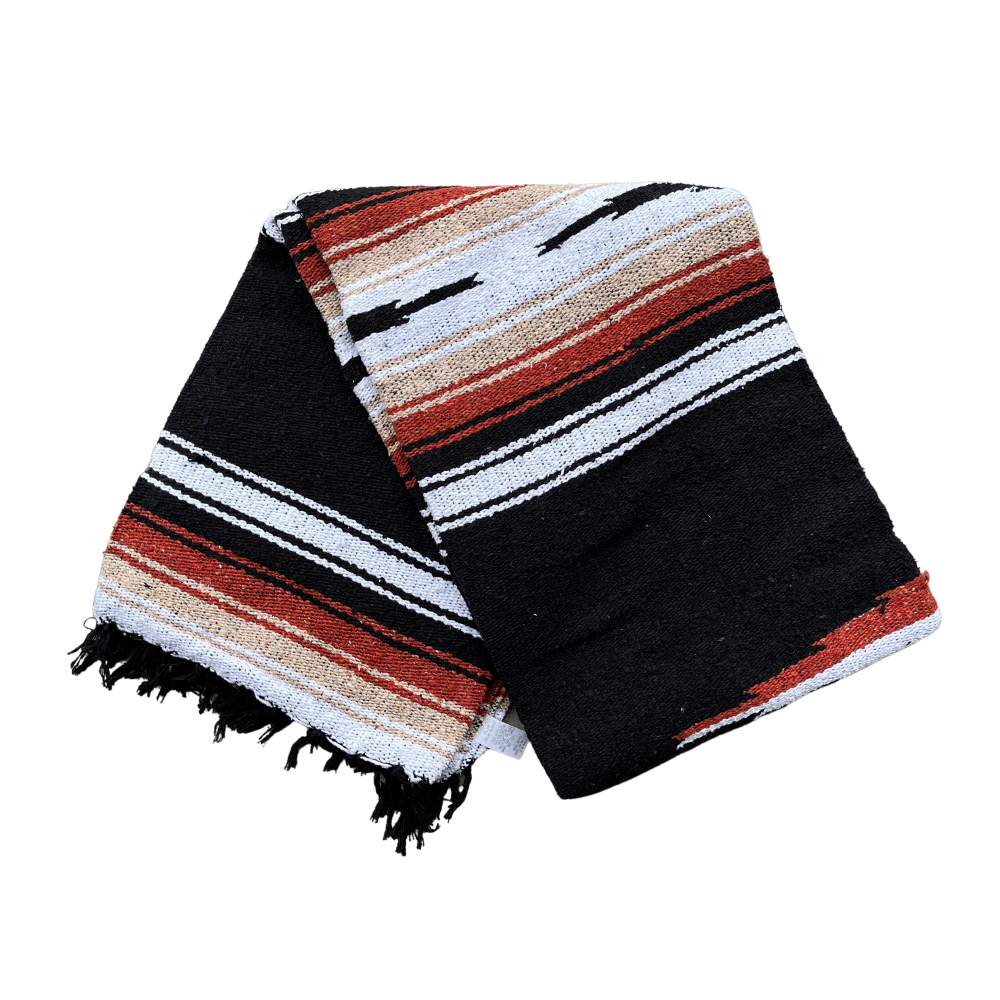 Black Baja Multi Diamond Yoga Blanket - OVERLANDERS Outfitter