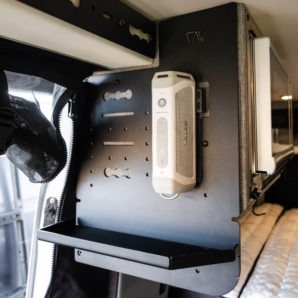 Canyon Adventure Vans Storyteller Kitchen Caddy made in Utah, featuring a practical storage container with a natural, rustic design.