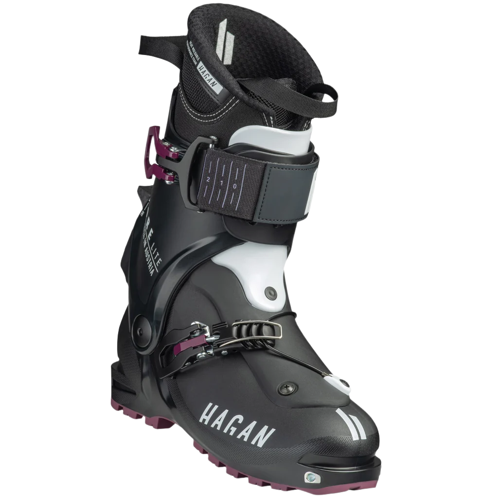 HAGAN Ski Mountaineering Core Lite boots, lightweight mountaineering footwear with sturdy design and supportive features.