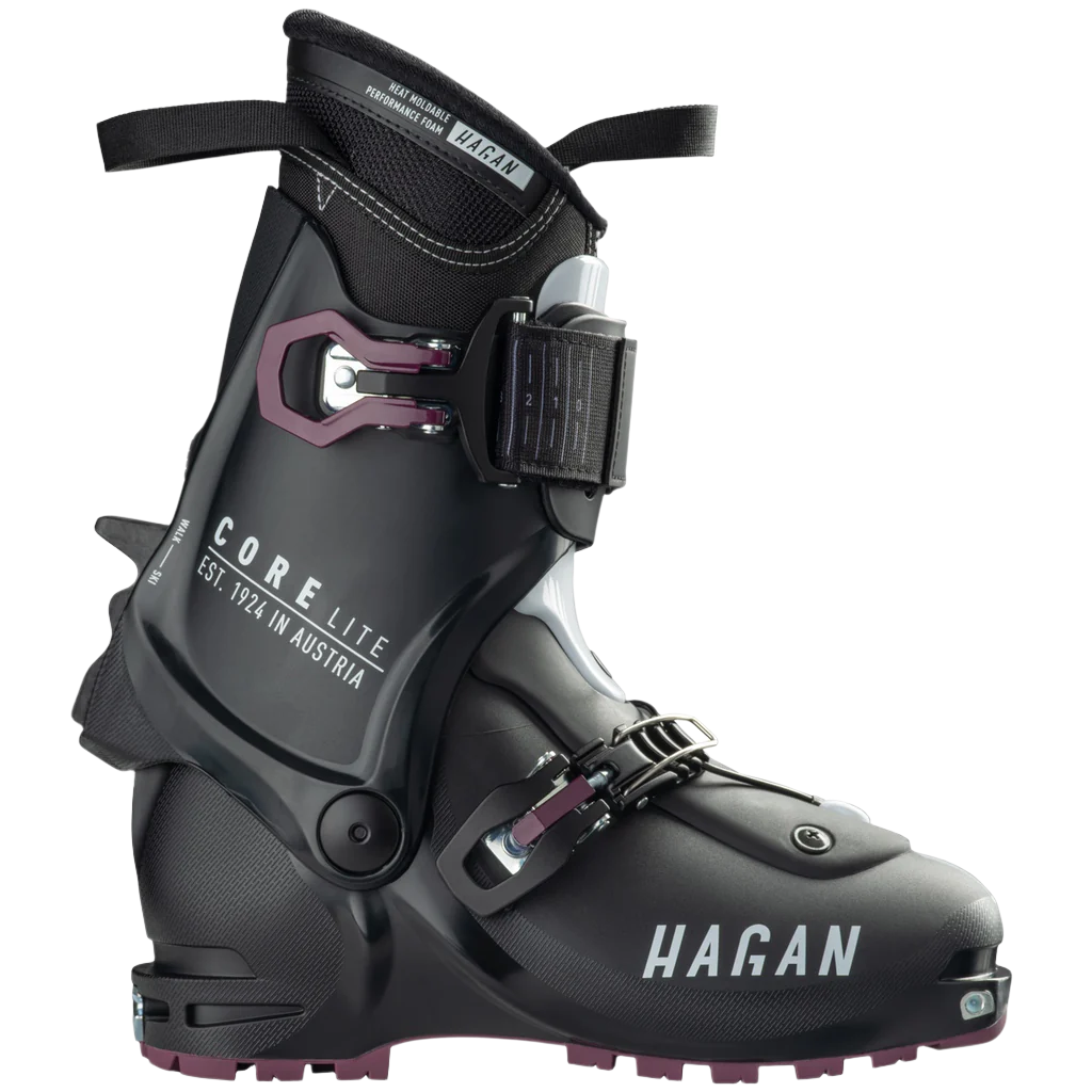 HAGAN Ski Mountaineering Core Lite boots, lightweight alpine touring ski mountaineering boots with sturdy design and secure lacing system