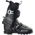 HAGAN Ski Mountaineering Core Pro Carbon boots with sleek black design and reinforced structure for alpine skiing.