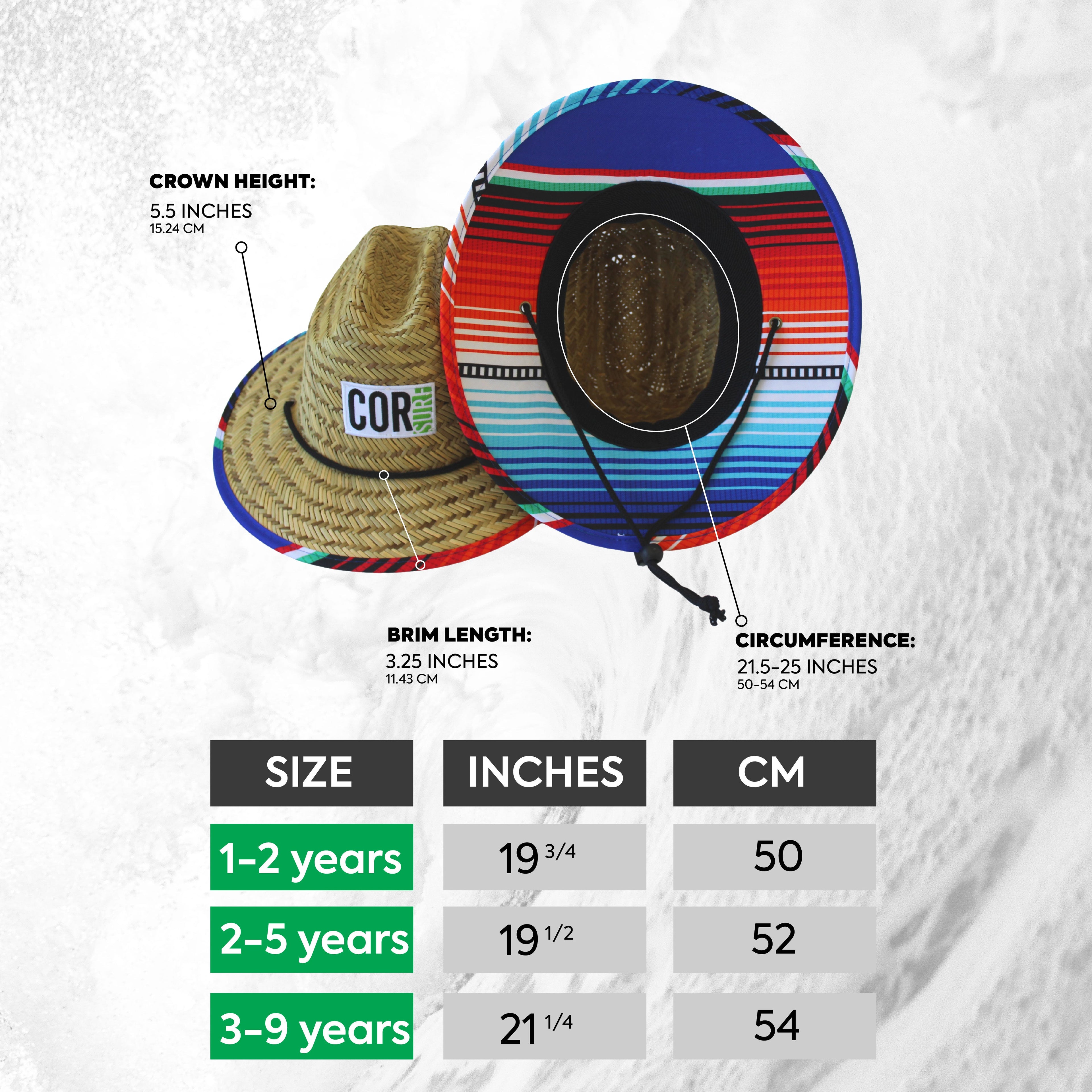 Kids Straw Hat Summer Beach Hat for Boys and Girls - Sarape - OVERLANDERS Outfitter