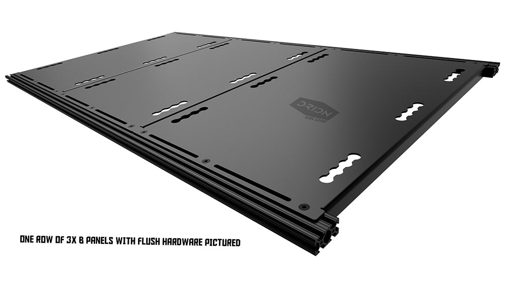 Orion Van Gear Sprinter Roof Deck Panels 2.0 with flush design, showing smooth surface and countersunk mounting holes for roof installation.