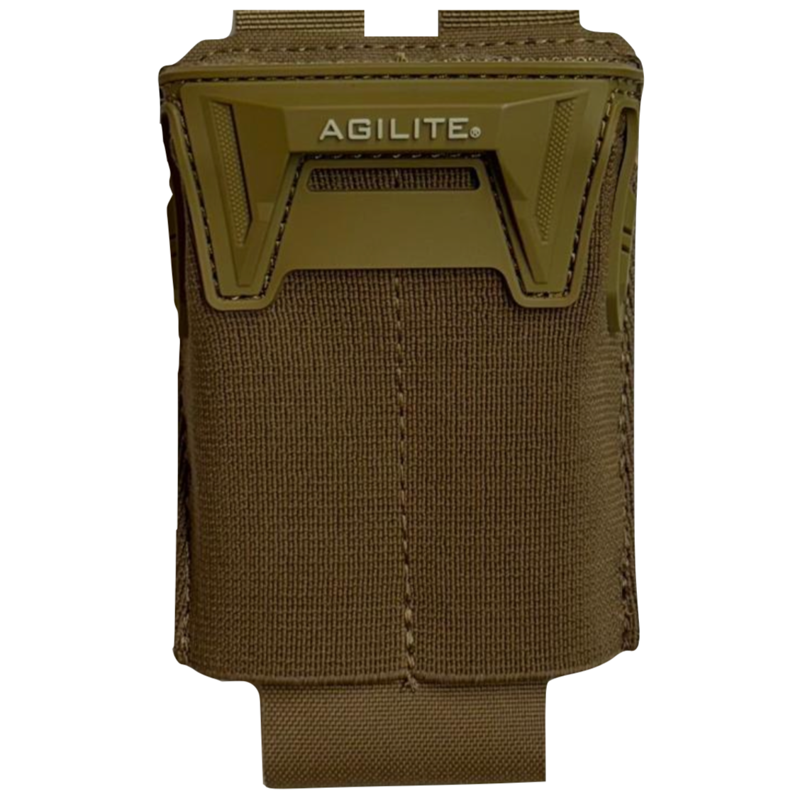Coyote brown Pincer™ Single Multi-Caliber Mag Pouch by HCC Tactical for holding rifle and pistol magazines.